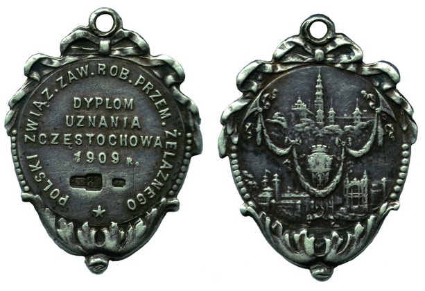 Dyplom uznania - Polski Związ Zaw. Rob. Przem. Żelaznego