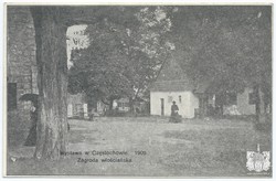 Wystawa w Częstochowie. 1909. Zagroda włościańska. Fot. A. Piotrowski. Wydawnictwo Andrzeja Piotrowskiego (seria I)
