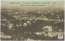 CZĘSTOCHOWA. WYSTAWA PRZEMYSŁU I ROLNICTWA. 1909. Ogólny Widok z Wieży Jasnogórskiej. Fot. W. Wesołowski. Wydawnictwo B-ci Rzepkowicz. Warszawa (seria II)