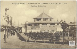 CZĘSTOCHOWA. WYSTAWA PRZEMYSŁU I ROLNICTWA. 1909. Pawilon Leśnictwa. Fot. W. Wesołowski. Wydawnictwo B-ci Rzepkowicz. Warszawa (seria III)