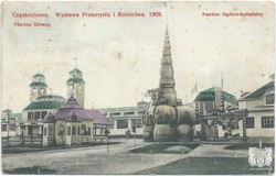 Częstochowa. Wystawa Przemysłu i Rolnictwa. 1909. Pawilon Główny. Pawilon Ogólno-Kulturalny. Wydawnictwo B-ci Rzepkowicz. Warszawa (seria V)